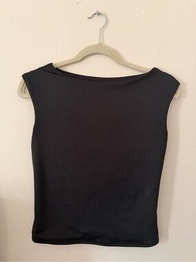 Classic Black Women's Boatneck Top
